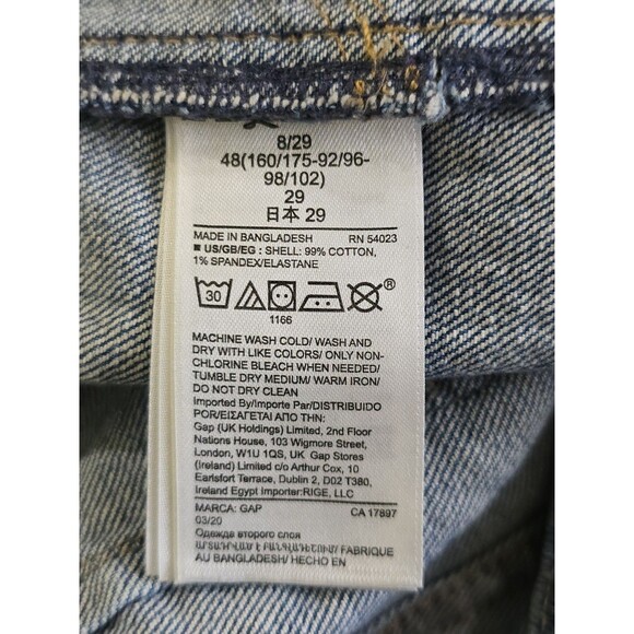 GAP Denim Wide Leg High Rise Jeans Womens Size 8 / 29 Stride Retro Boho - Picture 9 of 10